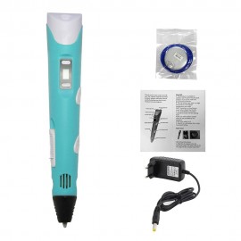 3D Printing Pen Adjustable Speed Temperature LED Display ABS Pen Holder with 1 Roll 10m PLA Filament for Drawing Painting Art Craft Making 3D Modeling Children Education Birthday Christmas Gift Toy