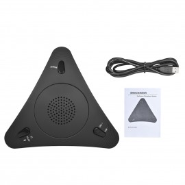 USB Desktop Computer Conference Omnidirectional Condenser Microphone Mic Speaker Speakerphone 360° Audio Pickup Plug & Play for Business Video Meeting USB Desktop Computer Conference Omnidirectional Condenser Microphone Mic Speaker Speakerphone 360° Audio Pickup Plug & Play for Business Video Meeting