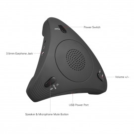 USB Desktop Computer Conference Omnidirectional Condenser Microphone Mic Speaker Speakerphone 360° Audio Pickup Plug & Play for Business Video Meeting USB Desktop Computer Conference Omnidirectional Condenser Microphone Mic Speaker Speakerphone 360° Audio Pickup Plug & Play for Business Video Meeting