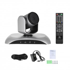 1080P HD Conference Camera USB Plug & Play 3X Zoom 360° Rotation with Remote Control Power Adapter for Video Meetings Training Teaching 1080P HD Conference Camera USB Plug & Play 3X Zoom 360° Rotation with Remote Control Power Adapter for Video Meetings Training Teaching