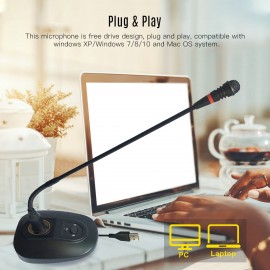 USB Computer Microphone Desktop Wired Microphone Cardioid Condenser Mic Adjustable Neck Plug & Play for PC Laptop Office Meeting Conference Recording Chatting Live Streaming Gaming USB Computer Microphone Desktop Wired Microphone Cardioid Condenser Mic Adjustable Neck Plug & Play for PC Laptop Office Meeting Conference Recording Chatting Live Streaming Gaming