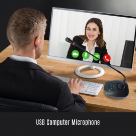 USB Computer Microphone Desktop Wired Microphone Cardioid Condenser Mic Adjustable Neck Plug & Play for PC Laptop Office Meeting Conference Recording Chatting Live Streaming Gaming USB Computer Microphone Desktop Wired Microphone Cardioid Condenser Mic Adjustable Neck Plug & Play for PC Laptop Office Meeting Conference Recording Chatting Live Streaming Gaming