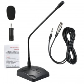 Computer Microphone Professioinal Wired Desktop Conference Microphone Adjustable Neck for PC Laptop Speaker Mixer Conference Speech Recording Broadcasting Online Voice Chatting Computer Microphone Professioinal Wired Desktop Conference Microphone Adjustable Neck for PC Laptop Speaker Mixer Conference Speech Recording Broadcasting Online Voice Chatting