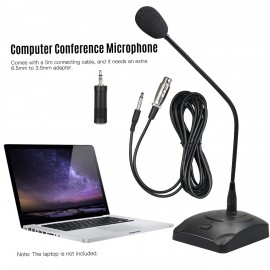 Computer Microphone Professioinal Wired Desktop Conference Microphone Adjustable Neck for PC Laptop Speaker Mixer Conference Speech Recording Broadcasting Online Voice Chatting Computer Microphone Professioinal Wired Desktop Conference Microphone Adjustable Neck for PC Laptop Speaker Mixer Conference Speech Recording Broadcasting Online Voice Chatting