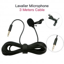 3.5mm Plug Mini Lavalier Lapel Microphone with Clip Omnidirectional Condenser Mic for Smartphone Computer PC Laptop Interview Recording Live Streaming Video Conference Online Classes 3.5mm Plug Mini Lavalier Lapel Microphone with Clip Omnidirectional Condenser Mic for Smartphone Computer PC Laptop Interview Recording Live Streaming Video Conference Online Classes