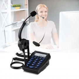 Call Center Telephone Dialpad Corded Telephone with Noise Cancelling Monaural Headset Clear Voice Quality Caller ID Redial for Office Home Telephone Set Call Center Telephone Dialpad Corded Telephone with Noise Cancelling Monaural Headset Clear Voice Quality Caller ID Redial for Office Home Telephone Set