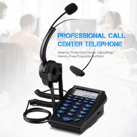 Call Center Telephone Dialpad Corded Telephone with Noise Cancelling Monaural Headset Clear Voice Quality Caller ID Redial for Office Home Telephone Set Call Center Telephone Dialpad Corded Telephone with Noise Cancelling Monaural Headset Clear Voice Quality Caller ID Redial for Office Home Telephone Set