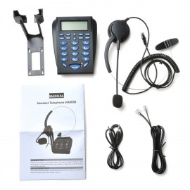 Call Center Telephone Dialpad Corded Telephone with Noise Cancelling Monaural Headset Clear Voice Quality Caller ID Redial for Office Home Telephone Set Call Center Telephone Dialpad Corded Telephone with Noise Cancelling Monaural Headset Clear Voice Quality Caller ID Redial for Office Home Telephone Set