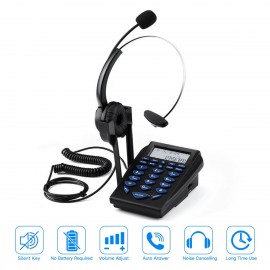 Call Center Telephone Dialpad Corded Telephone with Noise Cancelling Monaural Headset Clear Voice Quality Caller ID Redial for Office Home Telephone Set Call Center Telephone Dialpad Corded Telephone with Noise Cancelling Monaural Headset Clear Voice Quality Caller ID Redial for Office Home Telephone Set