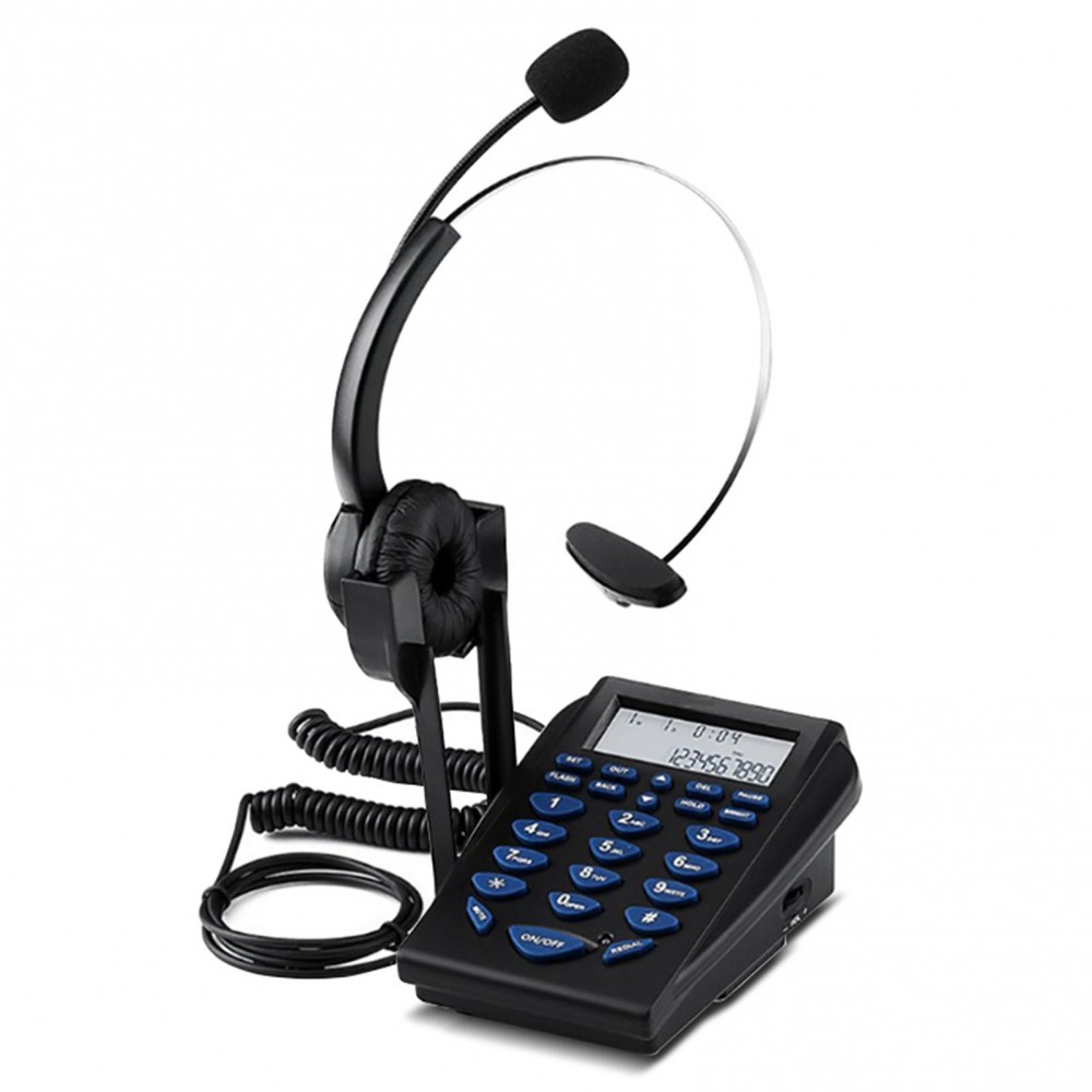 Call Center Telephone Dialpad Corded Telephone with Noise Cancelling Monaural Headset Clear Voice Quality Caller ID Redial for Office Home Telephone Set Call Center Telephone Dialpad Corded Telephone with Noise Cancelling Monaural Headset Clear Voice Quality Caller ID Redial for Office Home Telephone Set