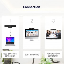 1080P Webcam 3-in-1 HD Video Conference Camera with Microphone and Speaker Auto Focus 360° Voice Pickup USB Plug & Play Compatible with Windows Android Mac for Video Conference/Online Course/Live Streaming 1080P Webcam 3-in-1 HD Video Conference Camera with Microphone and Speaker Auto Focus 360° Voice Pickup USB Plug & Play Compatible with Windows Android Mac for Video Conference/Online Course/Live Streaming