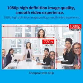 1080P Webcam 3-in-1 HD Video Conference Camera with Microphone and Speaker Auto Focus 360° Voice Pickup USB Plug & Play Compatible with Windows Android Mac for Video Conference/Online Course/Live Streaming 1080P Webcam 3-in-1 HD Video Conference Camera with Microphone and Speaker Auto Focus 360° Voice Pickup USB Plug & Play Compatible with Windows Android Mac for Video Conference/Online Course/Live Streaming
