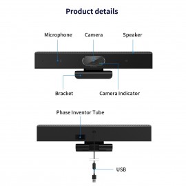 1080P Webcam 3-in-1 HD Video Conference Camera with Microphone and Speaker Auto Focus 360° Voice Pickup USB Plug & Play Compatible with Windows Android Mac for Video Conference/Online Course/Live Streaming 1080P Webcam 3-in-1 HD Video Conference Camera with Microphone and Speaker Auto Focus 360° Voice Pickup USB Plug & Play Compatible with Windows Android Mac for Video Conference/Online Course/Live Streaming