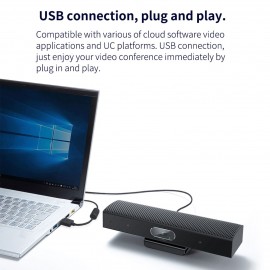 1080P Webcam 3-in-1 HD Video Conference Camera with Microphone and Speaker Auto Focus 360° Voice Pickup USB Plug & Play Compatible with Windows Android Mac for Video Conference/Online Course/Live Streaming 1080P Webcam 3-in-1 HD Video Conference Camera with Microphone and Speaker Auto Focus 360° Voice Pickup USB Plug & Play Compatible with Windows Android Mac for Video Conference/Online Course/Live Streaming