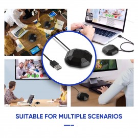 Portable USB Conference Microphone 360° Omnidirectional Condenser Computer PC Mic with Touch Mute Plug and Play Compatible with Windows MacOS for PC Laptop Video Conference Chatting Gaming Recording Online Class Skype Portable USB Conference Microphone 360° Omnidirectional Condenser Computer PC Mic with Touch Mute Plug and Play Compatible with Windows MacOS for PC Laptop Video Conference Chatting Gaming Recording Online Class Skype