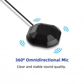 Portable USB Conference Microphone 360° Omnidirectional Condenser Computer PC Mic with Touch Mute Plug and Play Compatible with Windows MacOS for PC Laptop Video Conference Chatting Gaming Recording Online Class Skype Portable USB Conference Microphone 360° Omnidirectional Condenser Computer PC Mic with Touch Mute Plug and Play Compatible with Windows MacOS for PC Laptop Video Conference Chatting Gaming Recording Online Class Skype