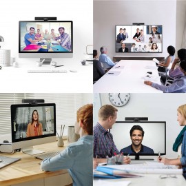 2K Webcam 3-in-1 HD Video Conference Camera with Microphone and Speaker AI Face Tracking Auto Focus 360° Voice Pickup 4 Megapixel USB Plug & Play Compatible with Windows Android Mac for Video Conference/Online Course/Live Streaming 2K Webcam 3-in-1 HD Video Conference Camera with Microphone and Speaker AI Face Tracking Auto Focus 360° Voice Pickup 4 Megapixel USB Plug & Play Compatible with Windows Android Mac for Video Conference/Online Course/Live Streaming