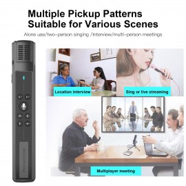 USB Microphone Condenser Computer PC Mic with Tripod Stand Multiple Sound Pickup Modes for Meeting Streaming Podcasting Vocal Recording Video Calling Compatible with Windows OS Vista USB Microphone Condenser Computer PC Mic with Tripod Stand Multiple Sound Pickup Modes for Meeting Streaming Podcasting Vocal Recording Video Calling Compatible with Windows OS Vista