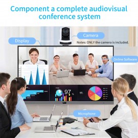 Conference PTZ Camera Wall Mount Cam 10X Optical Zoom USB Conection with Remote Controller Plug & Play Compatible with Windows Mac for Zoom Skype Video Meeting Online Teaching Training Live Webcasting Conference PTZ Camera Wall Mount Cam 10X Optical Zoom USB Conection with Remote Controller Plug & Play Compatible with Windows Mac for Zoom Skype Video Meeting Online Teaching Training Live Webcasting