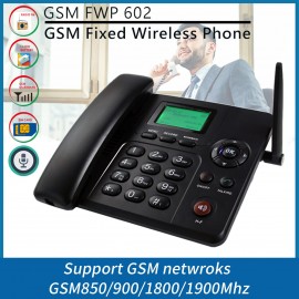 Fixed Wireless Phone Desktop Telephone Support GSM 850/900/1800/1900MHZ Dual SIM Card 2G Cordless Phone with Antenna Radio Alarm Clock SMS Recording Funtion for House Home Call Center Office Company Hotel Fixed Wireless Phone Desktop Telephone Support GSM 850/900/1800/1900MHZ Dual SIM Card 2G Cordless Phone with Antenna Radio Alarm Clock SMS Recording Funtion for House Home Call Center Office Company Hotel