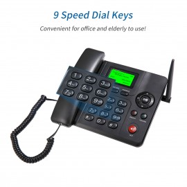 Fixed Wireless Phone Desktop Telephone Support GSM 850/900/1800/1900MHZ Dual SIM Card 2G Cordless Phone with Antenna Radio Alarm Clock SMS Recording Funtion for House Home Call Center Office Company Hotel Fixed Wireless Phone Desktop Telephone Support GSM 850/900/1800/1900MHZ Dual SIM Card 2G Cordless Phone with Antenna Radio Alarm Clock SMS Recording Funtion for House Home Call Center Office Company Hotel
