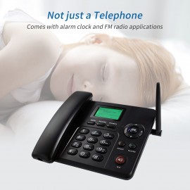 Fixed Wireless Phone Desktop Telephone Support GSM 850/900/1800/1900MHZ Dual SIM Card 2G Cordless Phone with Antenna Radio Alarm Clock SMS Recording Funtion for House Home Call Center Office Company Hotel Fixed Wireless Phone Desktop Telephone Support GSM 850/900/1800/1900MHZ Dual SIM Card 2G Cordless Phone with Antenna Radio Alarm Clock SMS Recording Funtion for House Home Call Center Office Company Hotel