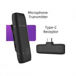 Mini Wireless Lavalier 2.4G Microphone 360° Omnidirectional Lapel Mic Noise Reduction Compatible with Type-C Android Smartphone Tablet for YouTube Facebook Live Streaming Video   Recording Vlog Interview Online Class Mini Wireless Lavalier 2.4G Microphone 360° Omnidirectional Lapel Mic Noise Reduction Compatible with Type-C Android Smartphone Tablet for YouTube Facebook Live Streaming Video   Recording Vlog Interview Online Class