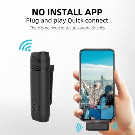 Mini Wireless Lavalier 2.4G Microphone 360° Omnidirectional Lapel Mic Noise Reduction Compatible with Type-C Android Smartphone Tablet for YouTube Facebook Live Streaming Video   Recording Vlog Interview Online Class Mini Wireless Lavalier 2.4G Microphone 360° Omnidirectional Lapel Mic Noise Reduction Compatible with Type-C Android Smartphone Tablet for YouTube Facebook Live Streaming Video   Recording Vlog Interview Online Class