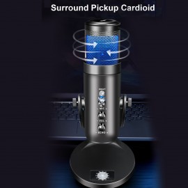 USB Microphone Computer PC Mic Heart-shape directional Condenser Conferencer with Stand Plug and Play Dynamic RGB Lighting Compatible with Windows MacOS for Meeting Streaming Singing Recording Podcasting Gaming USB Microphone Computer PC Mic Heart-shape directional Condenser Conferencer with Stand Plug and Play Dynamic RGB Lighting Compatible with Windows MacOS for Meeting Streaming Singing Recording Podcasting Gaming