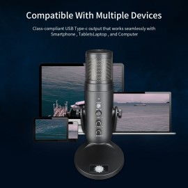 USB Microphone Computer PC Mic Heart-shape directional Condenser Conferencer with Stand Plug and Play Dynamic RGB Lighting Compatible with Windows MacOS for Meeting Streaming Singing Recording Podcasting Gaming USB Microphone Computer PC Mic Heart-shape directional Condenser Conferencer with Stand Plug and Play Dynamic RGB Lighting Compatible with Windows MacOS for Meeting Streaming Singing Recording Podcasting Gaming