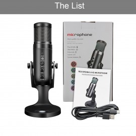 USB Microphone Computer PC Mic Heart-shape directional Condenser Conferencer with Stand Plug and Play Dynamic RGB Lighting Compatible with Windows MacOS for Meeting Streaming Singing Recording Podcasting Gaming USB Microphone Computer PC Mic Heart-shape directional Condenser Conferencer with Stand Plug and Play Dynamic RGB Lighting Compatible with Windows MacOS for Meeting Streaming Singing Recording Podcasting Gaming