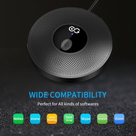 Desktop USB Microphone Computer PC Mic 360°Omnidirectional Condenser Conferencer 10m Pick-up Distance Plug and Play Compatible with Windows MacOS for Laptop Video Conference Recording Chatting Gaming Online Class Skype Desktop USB Microphone Computer PC Mic 360°Omnidirectional Condenser Conferencer 10m Pick-up Distance Plug and Play Compatible with Windows MacOS for Laptop Video Conference Recording Chatting Gaming Online Class Skype