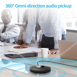 Desktop USB Microphone Computer PC Mic 360°Omnidirectional Condenser Conferencer 10m Pick-up Distance Plug and Play Compatible with Windows MacOS for Laptop Video Conference Recording Chatting Gaming Online Class Skype Desktop USB Microphone Computer PC Mic 360°Omnidirectional Condenser Conferencer 10m Pick-up Distance Plug and Play Compatible with Windows MacOS for Laptop Video Conference Recording Chatting Gaming Online Class Skype