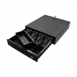 Heavy Duty Cash Drawer Four-Grid Three-Gear POS Cash Register Drawers Cashbox  with Money Tray and Lock RJ11 Interface Smart POS System