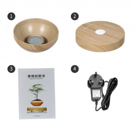 Magnetic Levitating Flowerpot Air Bonsai Pot Floating Rotating Plant Pot for Home Office Room Desk Display Decor (Not Include Plant)