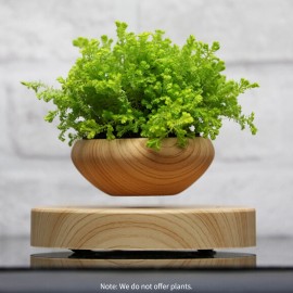Magnetic Levitating Flowerpot Air Bonsai Pot Floating Rotating Plant Pot for Home Office Room Desk Display Decor (Not Include Plant)