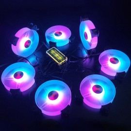 RGB Crate Fan 120mm Desktop Computer Cooling Fan Illusion Discoloration Solar Eclipse Silence Fan Color Computer Crate Cooler RGB Fan