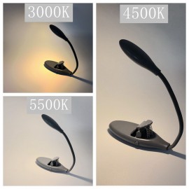 Rechargeable Book Light Clip-on Reading Light Eye-Care LED Light 3 Color Temperature Stepless Dimming with Magnet for Bookworms Kids