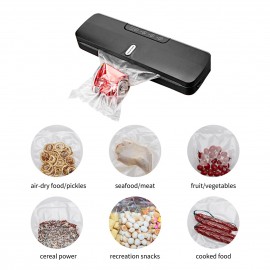 QH-10 Food Preservation Vacuum Sealer Machine Bag Sealer with LED Indicator Lights Vacuum Bags Long Seal Design Strong Suction for Dry  Moist Food