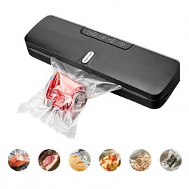 QH-10 Food Preservation Vacuum Sealer Machine Bag Sealer with LED Indicator Lights Vacuum Bags Long Seal Design Strong Suction for Dry  Moist Food