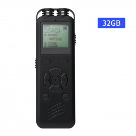 32GB Digital Voice Recorder Voice Activated Recorder MP3 Player 1536Kbps HD Recording Noise Reduction Timing Recording Password Function Dual Condenser Microphone 10hrs Continuous Recording for Meeting Lecture Interview Class