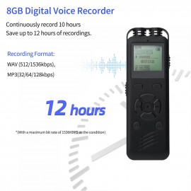 32GB Digital Voice Recorder Voice Activated Recorder MP3 Player 1536Kbps HD Recording Noise Reduction Timing Recording Password Function Dual Condenser Microphone 10hrs Continuous Recording for Meeting Lecture Interview Class