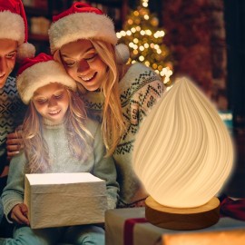 Night Light Desktop Decor Basketball Shape Night Lamp Table Lamp with Wood Base 16 Light Colors Remote Control USB Power Supply for Office Home Bedrooms Living Room Reading Studying Christmas Gift