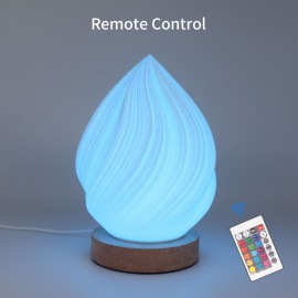 Night Light Desktop Decor Basketball Shape Night Lamp Table Lamp with Wood Base 16 Light Colors Remote Control USB Power Supply for Office Home Bedrooms Living Room Reading Studying Christmas Gift