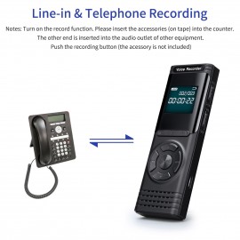 16GB Digital Voice Recorder Voice Activated Recorder Dictaphone MP3 Player HD Recording 13 Continuous Recording Line-In Function for Meeting Lecture Interview Class MP3 Record