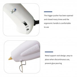 Professional Hot Melt Glue-Gun Dual Power 60W 100W Metal Nozzle with 11pcs Glue Sticks for DIY Arts & Crafts Projects Handcraft Decoration Carpentry Repairs Tool Wood Glass Plastic