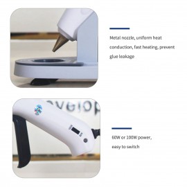 Professional Hot Melt Glue-Gun Dual Power 60W 100W Metal Nozzle with 11pcs Glue Sticks for DIY Arts & Crafts Projects Handcraft Decoration Carpentry Repairs Tool Wood Glass Plastic
