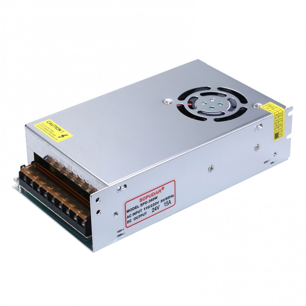 DC 24V 360W 15A Universal Regulated Switching Power Supply Compatible with Anet A8 Plus E16 ET4 ET4PRO ET5 ET5PRO Creality 10/10s/10 V2 Ender 3 3D Printer LED Strip Light Computer Project DC 24V 360W 15A Universal Regulated Switching Power Supply Compatible with Anet A8 Plus E16 ET4 ET4PRO ET5 ET5PRO Creality 10/10s/10 V2 Ender 3 3D Printer LED Strip Light Computer Project