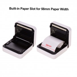 L1 Pocket Thermal Photo Printer 200dpi Portable BT Wireless Receipt Label Sticker Maker for Work Plan Memo Study Notes Lists Journal Printing Compatible with Android iOS Smartphone