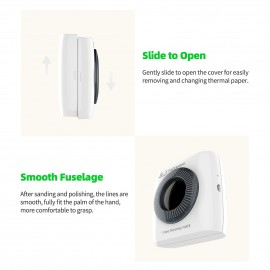 Pocket Printer BT Wireless Printer Portable Thermal Printer 300dpi for Photo Picture Receipt Memo Note Label Sticker Compatible with Android iOS Windows Mac